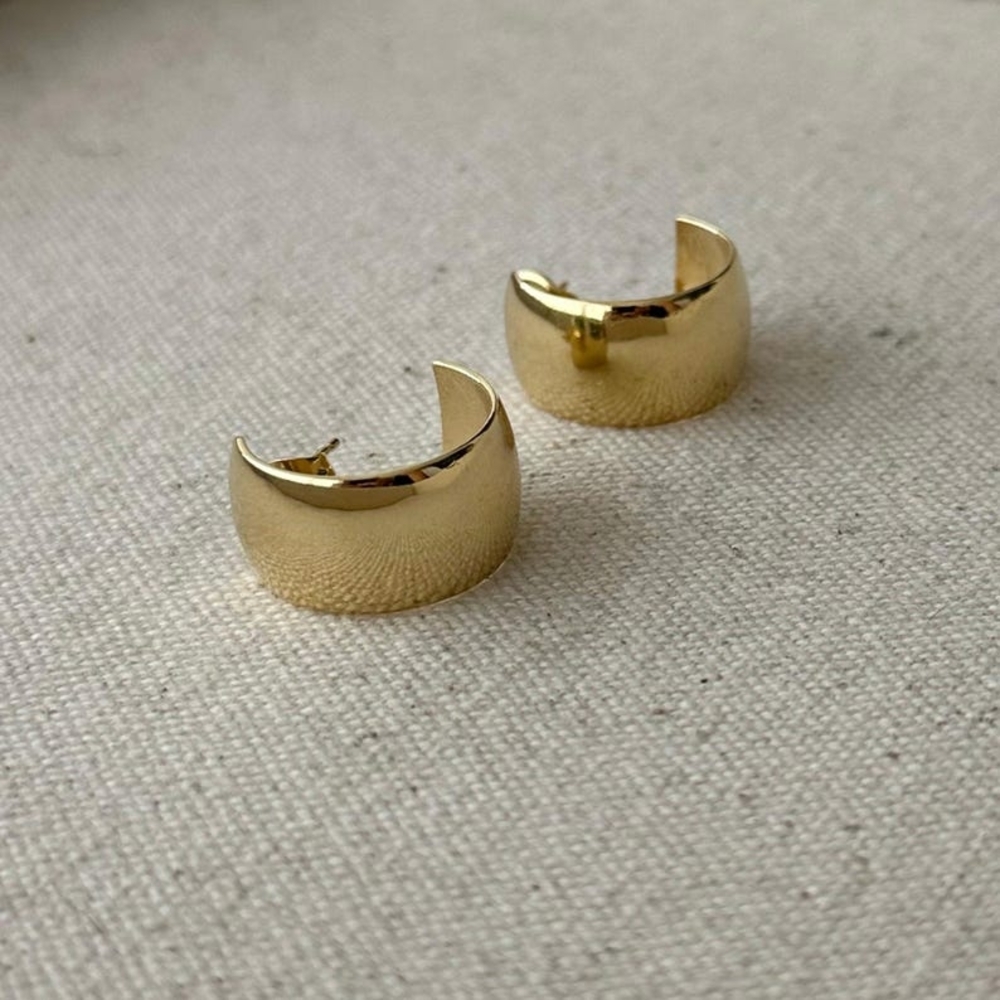 Elegant Gold Plated Hoop Earrings